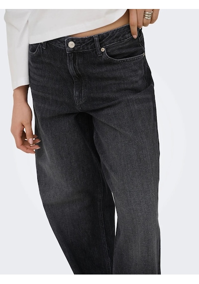 Only Onltoledo Mw Loose Straight Kadın Jean Pantolon 15378070 Siyah