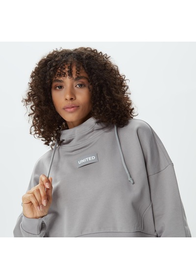 United4 Classic Kadın Gri Hoodie
