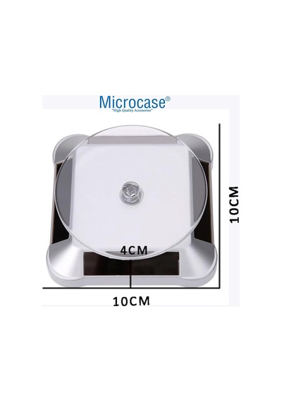 Microcase 360 Derece Dönen Güneş Enerjili Vitrin Saat Takı Standı - Al5031 Diğer