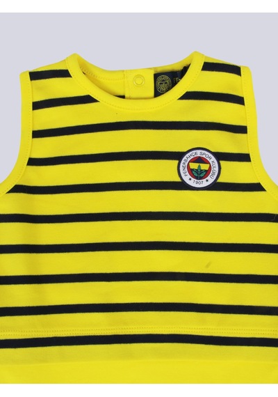 Fenerbahçe Bebek Sarı Lacivert Şeritli Body Sarı-lacıvert