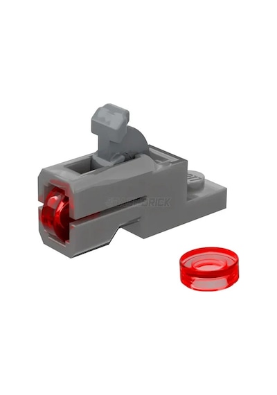 Minifigür Silahları: Star Wars Mermi Fırlatıcı, Patlatıcı, Ateşleyici Şeffaf Kırmızı Mini Moc