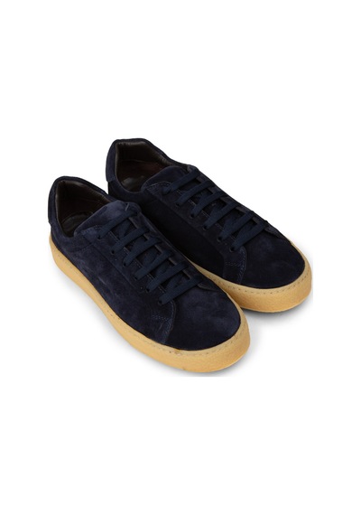 Deery Erkek Hakiki Deri Lacivert Sneaker Ayakkabı - 02018mlcvc03