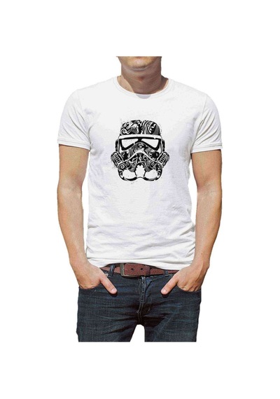 Storm Trooper Baskılı Beyaz Erkek Tshirt (534484875)