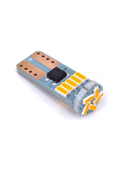 24v 15 Led T10 Dipsiz Park Ampulü Turuncu Işık - Tır & Otobüs Uyumlu 2 Adet