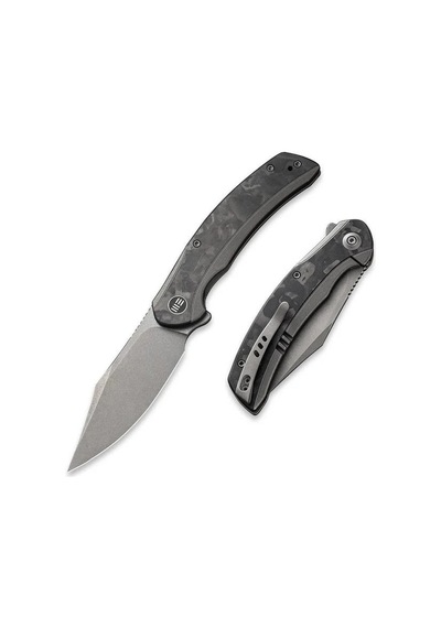 We Knife Snick Titanium Grey Marble Cf Kamp Çakı Gri - Siyah