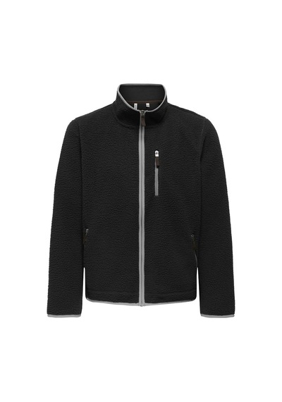 Only & Sons Onsseb Life Sherpa Siyah Erkek Softshell & Polar 22034094 Siyah
