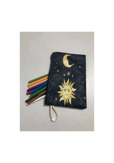 Bohem Sun And Moon Yeni Desenli Tasarım Bez Kalemlik-cüzdan Diğer