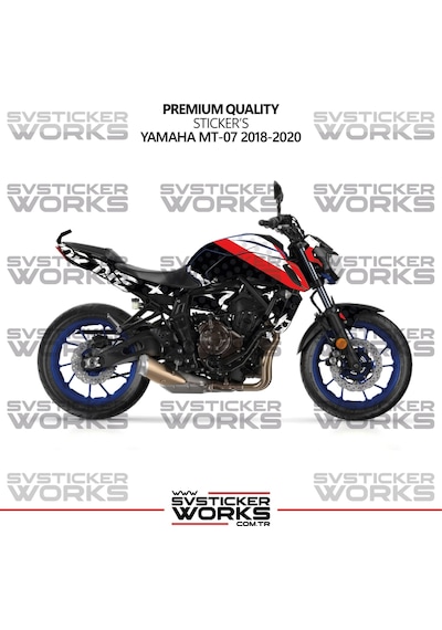 Yamaha Mt-07 Kaplama Sticker Ride Or Die Design Motor Kaplama Modeli Hazır Kit 2018-2020 Uyumlu Siyah