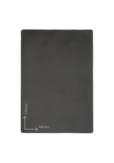 100x110 Cm Hücreli Kedi Kumu Paspası Kedi Matı Kedi Tuvalet Önü Paspası Koyu Gri