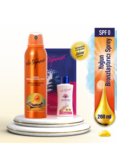 Eda Taşpınar Yoğun Bronzlaştırıcı Sprey (200ml) - Zanou El Kremi 50ml & Eye (Göz altı) Maskesi