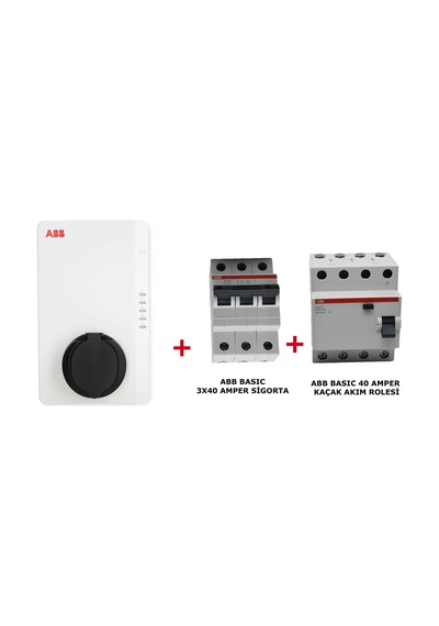 Terra Ac 22 Kw Duvar Tipi Elektrikli Kablosuz Araç Şarj Ünitesi+Abb Basıc 3x40 Amper Sigorta +40 Amper Kaçak Akım Rolesi Terra Ac 22 Kw Duvar Tipi Elektrikli Kablosuz Araç Şarj Ünitesi+Abb Basıc 3x40 Amper Sigorta +40 Amper Kaçak Akım Rolesi