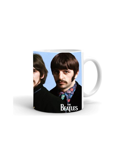 The Beatles Baskılı Seramik Beyaz Kupa