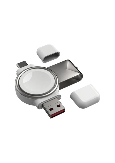 Ally Apple Uyumlu İwatch İçin Taşınabilir 2 İn 1 Usb + Type-c Şarj Standı- 5775 Standart