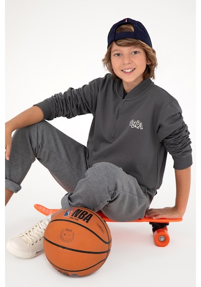 U.S. Polo Assn. Erkek Çocuk Yarım Fermuarlı Antrasit Sweatshirt 50293774-VR006