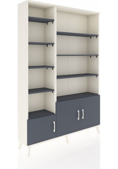 Arges Dolap 10 Raflı 3 Kapaklı 132x30x195 Aytaşı-antrasit/ant... Aytaşı