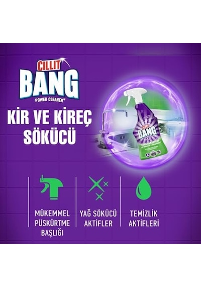 Cillit Bang Mutfak Yağ Ve Kireç Çözücü Sprey 750 Ml 0