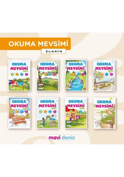 Mavi Deniz 1. Sınıf Okuma Mevsimi Hikaye Seti 8 Kitap 2023