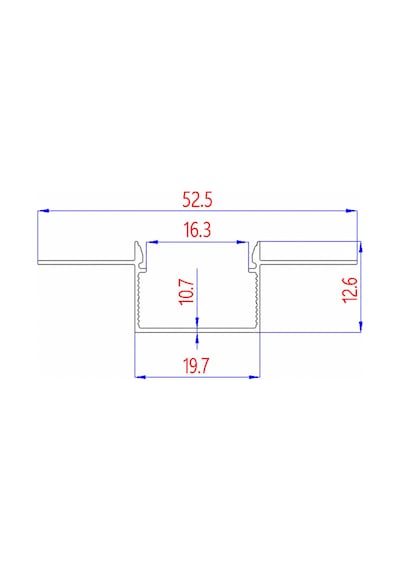 Dl158f Esnek Sıva Altı Trimless Led Profil 1 Metre 15x12 Mm Alüminyum Delikli Kanatlı Alçıpan Gömme Led Kanal 70133100