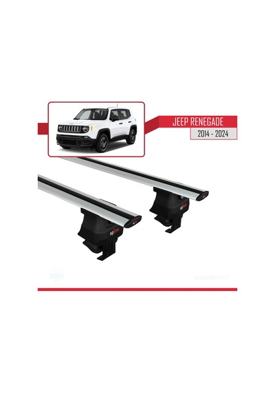 Jeep Renegade Bu 2014 Ve Sonrası İle Uyumlu Ace-4 Ara Atkı Tavan Barı Gri
