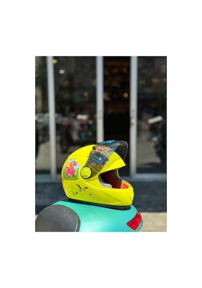 Çocuk Kaskı Ece 22.06 Sertifikalı / Fullface Kask / Ekstra Hafif Ve Konforlu Sarı