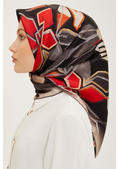 Armine Twill İpek Eşarp 23ya8962 07 Turuncu