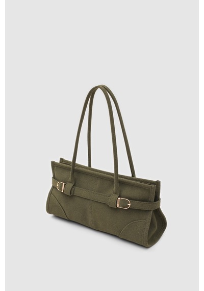 Shule Bags Enyola Vintage Süet Çanta Haki