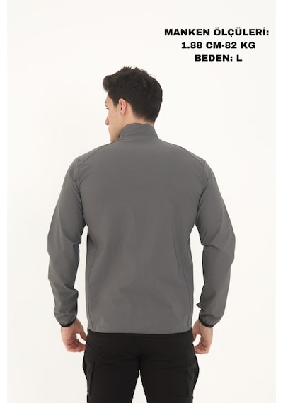 Camp Scoutland Camp255 Outdoor Tactical Su İticili Erkek Fermuarlı Taktik Sweatshirt Gri Gri