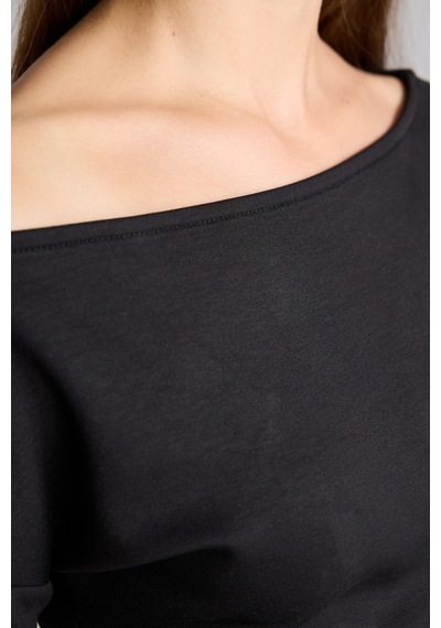 Defacto Slim Fit Tek Omuz Uzun Kollu Basic Sweatshirt I8676ax26aubk81 Siyah-bk81