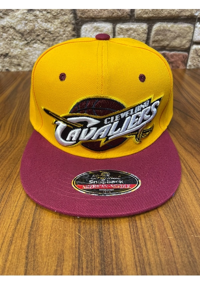 Hamze Cleveland Cavaliers Nba Hiphop Snapback Rapper Basketbol Unisex Şapka Cap Sarı