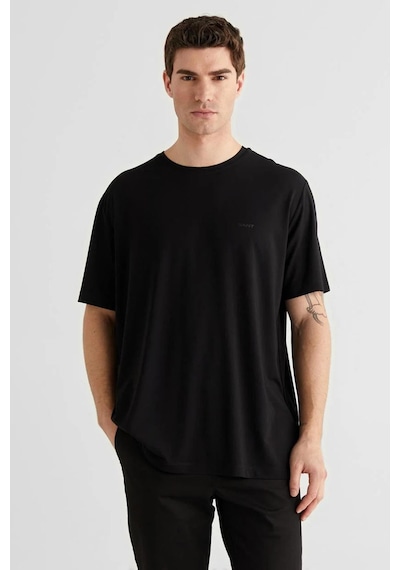 Gant Erkek Siyah Baskılı Kısa Kollu T-shirt-14701