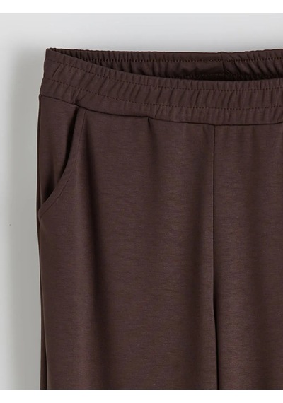 Lc Waikiki Kahverengi Beli Lastikli Kadın Jogger Eşofman Altı