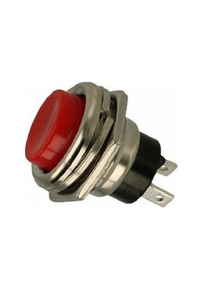 Mini Marş, Korna Butonu Düğmesi Kırmızı Yuvarlak 16mm