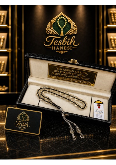 Tesbih Hanesi Ateş Kehribar Tesbih Harfli Kişiye Özel Seri Sıkma Kehribar Tesbih Usta Işi Tesbih Gümüş Kaplama Hediye Şeffaf