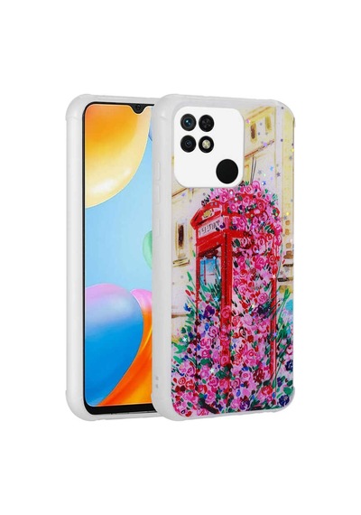 Zore Redmi 10c Kılıf Simli Desenli Kamera Korumalı Parlak Omsy Popy Kapak - Kulübe
