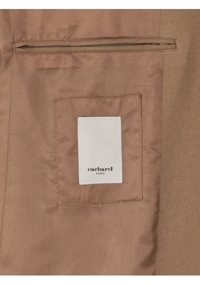 Cacharel Camel Slim Fit %100 Kaşmir Palto Kahverengi