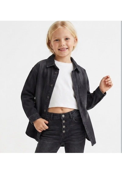Baby Lory Kids Store Babylory Kids Store Kız Çocuk Gömlek Pantolon 3lü Takım Siyah