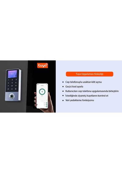 Lockway Lcw-214 Lcd Em Lcd Ekranlı Parmak İzi Ve Dokunmatik Tuş Takımlı Proximity Kart Okuyucu