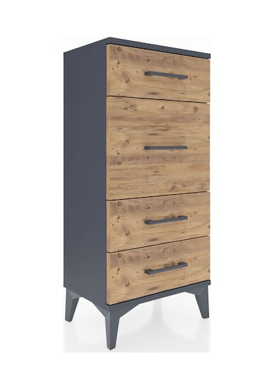 Arges Komodin 4 Çekmeceli 44x30x96 Antrasit-çam Antrasit