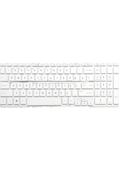 Hp Victus Gaming 15-fa2704nt B7tg9ea Uyumlu Notebook Klavyesi, Laptop Tuş Takımı Beyaz Tr