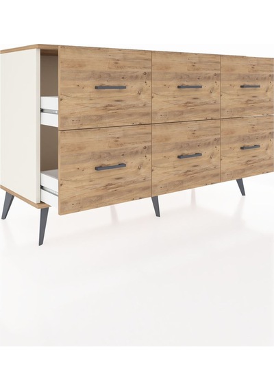 Hyperion Konsol 6 Çekmeceli 132x44x83 Aytaşı-aytaşı/çam Aytaşı/çam