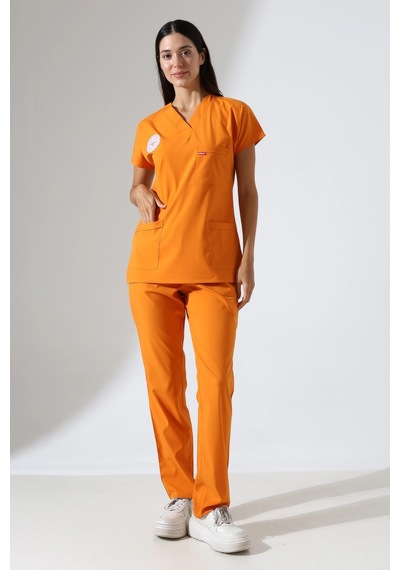 Bflex Unisex Likralı Yarasa Kol Takım - 6461 Turuncu