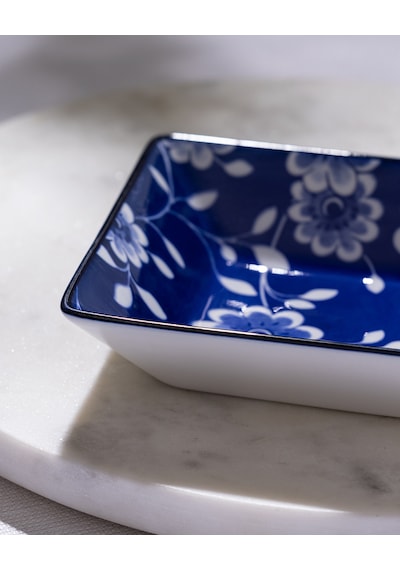 Madame Coco Reve Bleu Vista Kare Tabak - 12 Cm - Mavi/beyaz 8684427225912 Çok Renkli