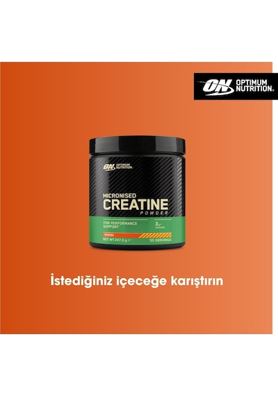 Kreatin Monohidrat Portakal Aromalı 247.5 G 55 Servis Sporcu Performans Desteği