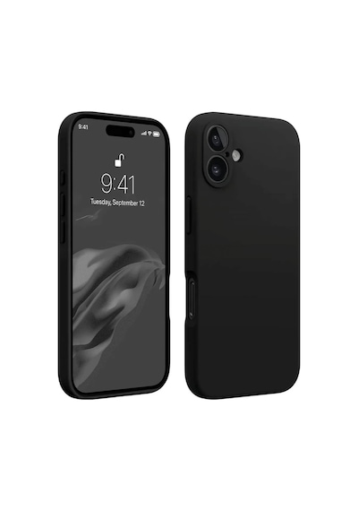 Gld-spt- Newface Apple Uyumlu iPhone 16 Kılıf First Silikon - Siyah