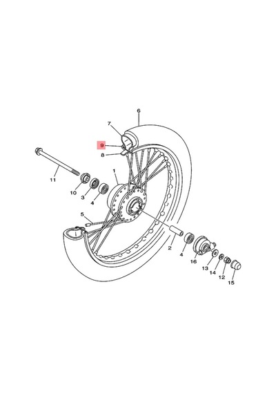Yamaha Crypton R Or.  Ön Jant Çemberi 94414-178C3