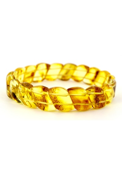 Kehribar Bileklik Fosilli Roleks Özel Tasarım Ambergold Blk23-49 Çok Renkli