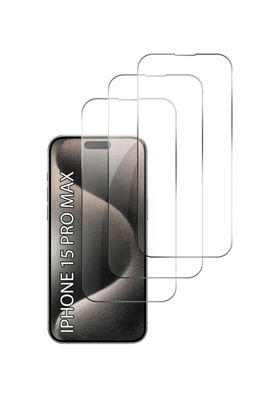 Apple iPhone 15 Pro Max Uyumlu Temperli Cam Ekran Koruyucu 9h Ultra 3 Adet