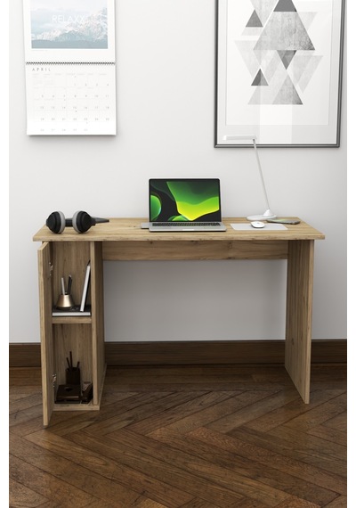 Ergonomik Çalışma Masası, Kitaplık Ve Kapaklı Depolama Alanı İle Modern Tasarım Atlantik Çam Atlantik Çam Ergonomik Çalışma Masası, Kitaplık Ve Kapaklı Depolama Alanı İle Modern Tasarım Atlantik Çam Atlantik Çam