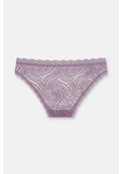 Suwen 3'lü Dantelli Normal Bel Slip Külot None