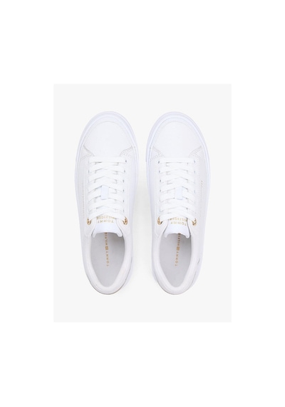 Tommy Hilfiger Kadın Th Foxing Platform Detaylı Deri Sneaker-13288 Beyaz